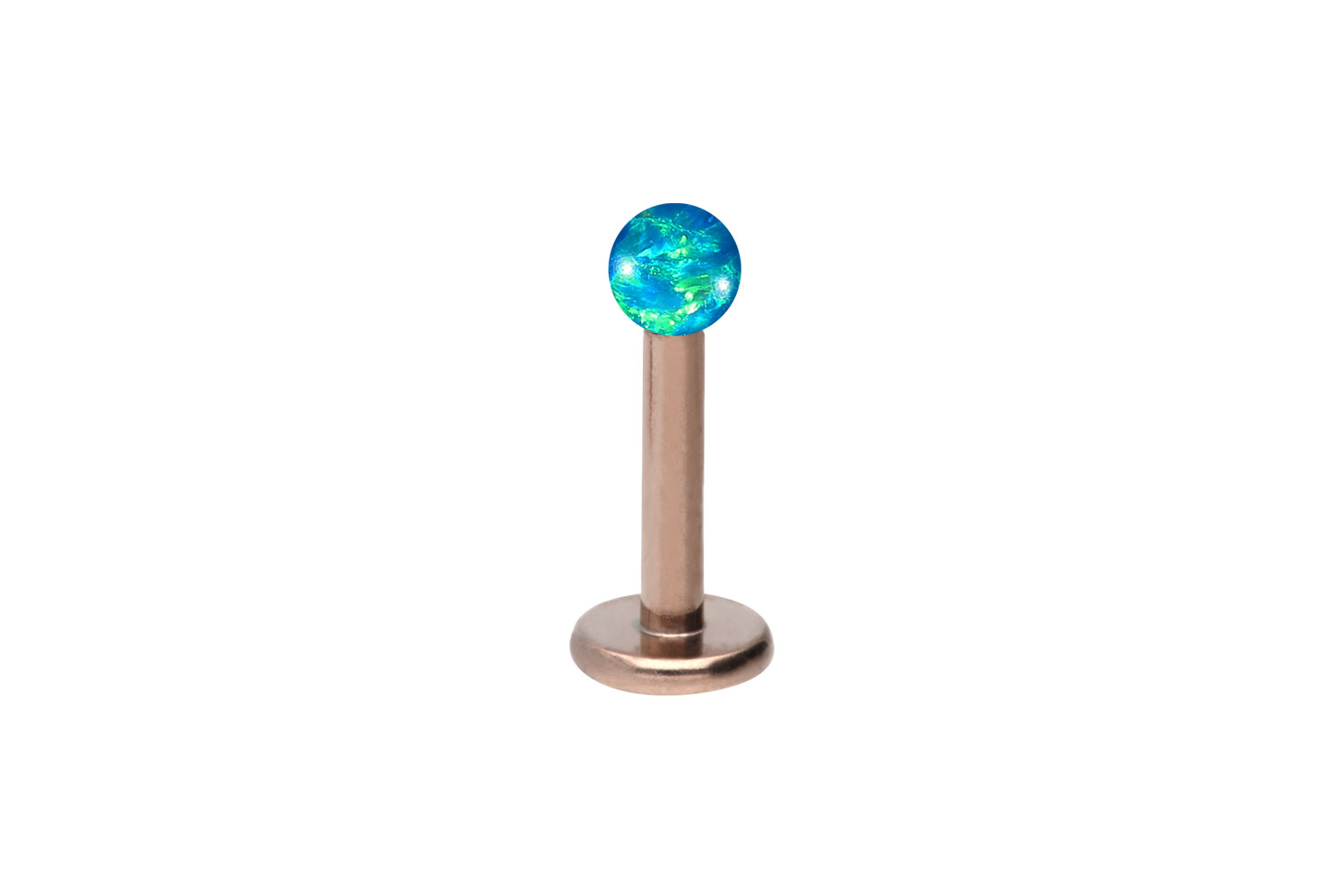 Chirurgenstahl Labret Piercing SYNTHETISCHER OPAL